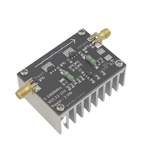 2.5W RF Power Amplifier Module Linear 1-1000MHz HF VHF UHF FM Frequency Modulation for HF Radio and Ham Radio