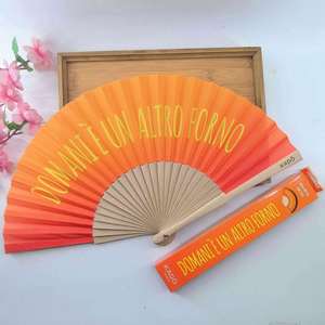 Abanicos de mano plegables de bambú con logotipo personalizado al por mayor, estilo arte popular, abanicos de papel blanco con pintura floral, para bodas, de mano - Product Image 3