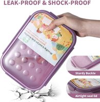 Boîte à lunch en paille de blé pour enfants, idéale, anti-fuite, sans BPA, sans colorants chimiques, passe au micro-ondes et au lave-vaisselle, choix de maman, boîte à lunch bento