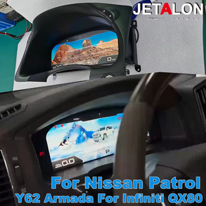 หน้าปัดแสดงผลดิจิตอล LCD สำหรับ Nissan Patrol Y62 และ Infiniti QX80 พร้อมมาตรวัดความเร็วและแผงหน้าปัดเสมือนจริง - Product Image 5