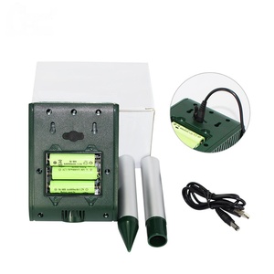 Repelente de animales ultrasónico alimentado por energía solar con sensor de movimiento y luces intermitentes. - Product Image 2