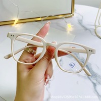 Venta caliente de verano ultraligero simple lucency ins estilo liso azul bloqueo de luz pequeño marco ovalado gafas miopes para cara pequeña