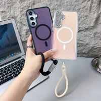 Étui magnétique en TPU effet caméléon Bright Shadow pour S25 FE/S26 A55 A06 – Coque de protection intégrale ultra-fine pour téléphone portable