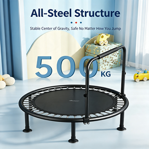 Trampoline silencieux avec bandes élastiques souples, matériau PP durable, rebond doux pour la protection des genoux/des articulations, <span class=keywords><strong>fitness</strong></span> par le saut - Product Image 3