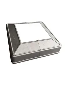 Cubierta de placa Base de barandilla de aluminio, Popular, 3x3 pulgadas, 2 piezas