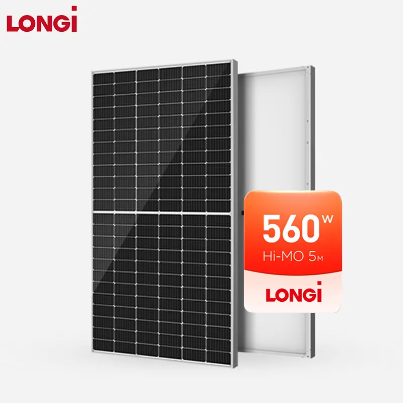 Longi Solar Panels Manufacturer Top Quality 21.7% High Efficiency 550w Solar Panel 540-560w