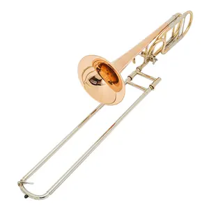 Fatti a mano a buon mercato Bb/F chiave d'oro alto trombone LKTRX-3122