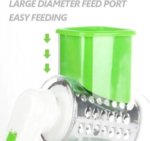Wholesale 3 in 1 Rotary Cheese Grater Round Tumbling Box Shredder Drum Multifunctional <b>Fruit</b> & <b>Vegetable</b> Cutter With Handle - Product Image 5