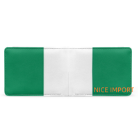 Dompet Kulit Bendera Honduras untuk Pria, Dompet Lipat Dua Kapasitas Ekstra dengan Jendela ID, Dompet Tipis dengan Banyak Slot Kartu