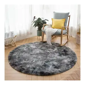 Non-Slip Long Pile Solid Rugs Tie Dye Fluffy Elegant Shaggy Carpet For Living Room bedroom carpet kid rug
