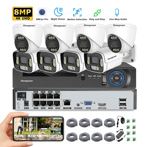 Système de caméra de sécurité Hongnaer 8MP 8CH sans fil NVR POE IP pour la <span class=keywords><strong>surveillance</strong></span> à domicile, enregistreur vidéo en réseau, <span class=keywords><strong>kit</strong></span> de caméra CCTV, système de caméra de sécurité 4K - Product Image 1