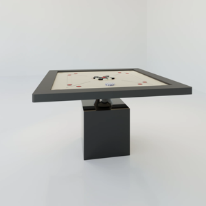 Mesa de Carrom MaiTai de Lujo Moderna con Base de Pedestal, Mesa de Juego Premium para Interiores, para el Hogar o Club - Product Image 1