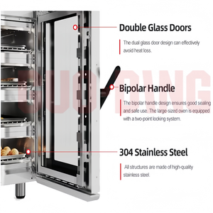 Horno de Convección a Gas para Cocina Comercial con Función de Vapor, 5 Bandejas - Product Image 4