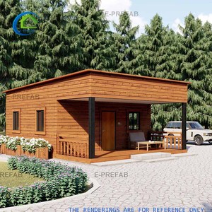 Prefab Kit Set nhà CONTAINER hiện đại CE phẳng gói container khách sạn E-PREFAB nhà <span class=keywords><strong>log</strong></span> cabin đẹp trai thiên nhiên thiết kế bằng gỗ - Product Image 4
