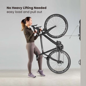 LBM-06M Lot de 2 supports muraux pour vélos <span class=keywords><strong>Porte</strong></span>-vélos avec système de rangement pour plateau de pneu Crochet de vélo pour <span class=keywords><strong>garage</strong></span> intérieur - Product Image 3