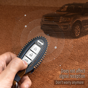 Housse de Protection de clé de voiture en cuir pour Nissan, nouveau Altima Sunny Bluebird Sylphy, coque de support de voiture, accessoires de style automobile - Product Image 4