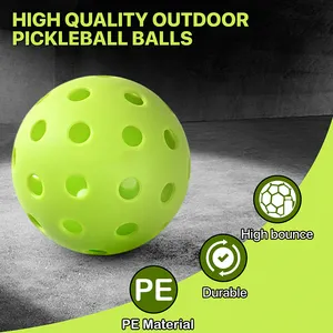 Bola de pickleball sem costura com 40 buracos, pacote com 12 bolas X40 para pickleball ao ar livre, aprovado pela USAPA