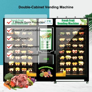 Distributore Automatico Digitale per Alimenti Freschi con Due Scomparti e Schermo Touch da 32 Pollici per Insalata, Frutta e Verdura, per Uso Esterno in Ospedali - Product Image 2