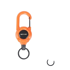 Porte-clés en plastique avec cordon élastique, boucle à dégagement facile, cordon d'extension anti-perte, rétractable automatiquement, télescopique pour clés - Product Image 1