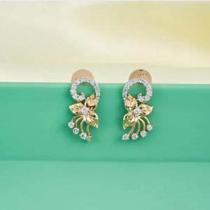 ต่างหูใบยาวแบบวินเทจสำหรับผู้หญิงเหมาะสำหรับงานแต่งงานหรือใส่ได้ทุกวันจากอินเดีย - Product Image 6