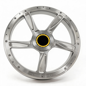 <span class=keywords><strong>ล้อ</strong></span>อัลลอยด์ฟอร์จ 3 ชิ้น ขนาด 18-26 นิ้ว 5x114.3 5x120 แบบกำหนดเอง สีน้ำเงินเงา ขอบเงินขัดเงา ซี่ลวดโครเมียม ขอบลึกเว้า - Product Image 6
