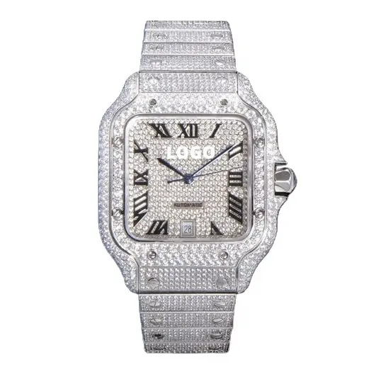 Diver Luxury mechanical Watch 39.8MM 2824 movement QuickSwitch WSSA0013 brand VVS icy gypsophila diamond Watches