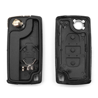 Carcasa de Llave Remota para Coche con 3 Botones, Entrada sin Llave, Cubierta de Llave de Vehículo, Carcasa de Llave con Cuchilla HU83 CE0536 y Soporte para Batería