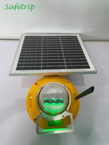 Luz de umbral de pista portátil con certificación ICAO Safetrip, alimentada por energía solar/batería, luz LED verde unidireccional para <span class=keywords><strong>aeropuerto</strong></span> - Product Image 4