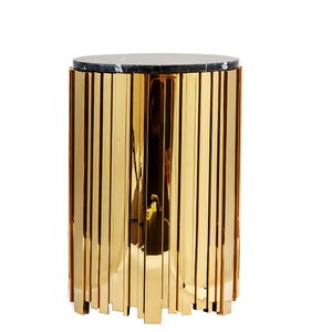 Mermer sonu/çay masası aksesuarları dekorasyon Modern sehpa altın kaplama paslanmaz çelik mallar için mobilya ekran siyah - Product Image 2