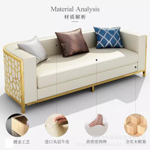 Precio <span class=keywords><strong>de</strong></span> fábrica barato personalizado tela <span class=keywords><strong>de</strong></span> acero inoxidable oro nuevo diseño muebles italianos <span class=keywords><strong>de</strong></span> lujo sofás <span class=keywords><strong>de</strong></span> sala <span class=keywords><strong>de</strong></span> estar - Product Image 5