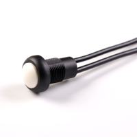 TOOWEI 12mm bouton blanc bouton poussoir momentané verrouillant sur off CE ROHS IP67 interrupteurs à bouton-poussoir avec fils