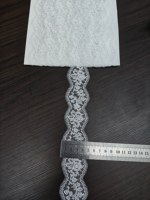 Bordure en dentelle rose dimensionnelle 5 cm, broderie florale, bord festonné picot, pour robes de filles, rideaux et accessoires textiles de maison