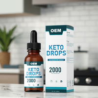 Gouttes de cétone exogène pure liquide BHB Keto OEM en marque blanche pour hommes et femmes