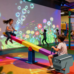 ระบบฉายภาพพื้นแบบอินเทอร์แอคทีฟสำหรับเด็ก พร้อมเกม AR สำหรับเด็ก เล่นสไลด์ และประสบการณ์การฉายภาพแบบอินเทอร์แอคทีฟ - Product Image 1