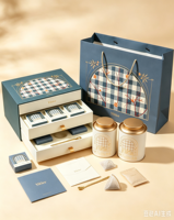 Boîtes cadeaux personnalisées à double couche pour thé matcha, boîtes d'emballage pour tasses à thé en céramique, boîtes cadeaux personnalisées imprimées pour ensemble de tasses à café