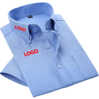 TKAN634 venta al por mayor camisa Oxford para hombre diseño Casual manga corta franela Chemise Homme 60% algodón transpirable para la temporada de primavera