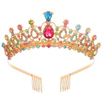 Diadèmes de reine en cristal pour filles, accessoires de cheveux de mariée, cadeaux pour anniversaire, mariage, bal de promo