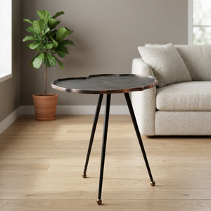 Modern Industrial Decorative Metal <b>Coffee</b> <b>Table</b> with Top Three-<b>Leg</b> Design Contemporary Non-Foldable <b>for</b> Living Room Furniture - Product Image 1
