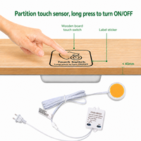 Interrupteur tactile pour bande LED AC 85V-265V, intensité variable, installation dissimulée dans les armoires, capteur tactile traversant le bois, vente en gros