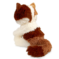 Jouet en peluche pour chat, animal en peluche, chaton réaliste mignon, doux, brun et blanc, parfait pour les enfants, les adultes, cadeau pour les amoureux des chats, haute qualité
