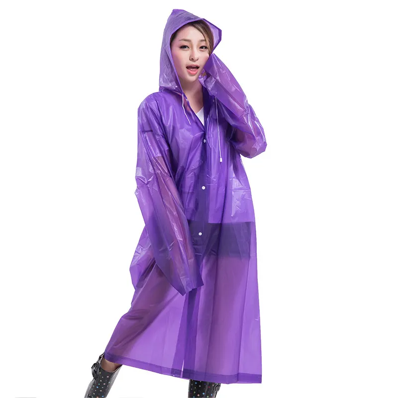 Dd1494 dày EVA tái sử dụng áo mưa phụ nữ người đàn ông thời trang trùm đầu áo mưa du lịch du lịch Áo Mưa Poncho