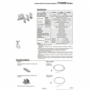 Régulateur électropneumatique compact SMC ITV0010-0N pièces pneumatiques - Product Image 1