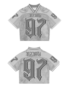 Camiseta de Fútbol de <span class=keywords><strong>Cuello</strong></span> <span class=keywords><strong>Alto</strong></span> para <span class=keywords><strong>Hombre</strong></span> de Alta Calidad, Personalizada, de Secado Rápido, de Poliéster, Estilo Formal, con Malla Corta y Corte Cuadrado - Product Image 3