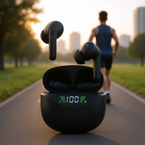 Auriculares inalámbricos D0100XF8GS2 Bluetooth 5.3 ANC, resistentes al agua, con control táctil, auriculares deportivos internos, pantalla digital - Product Image 2