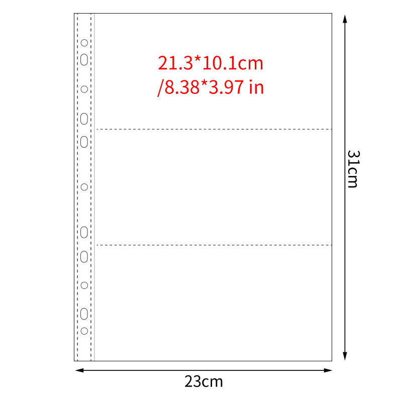 A4 3-poches horizontales