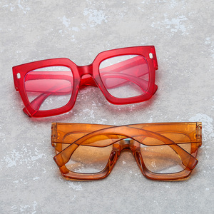 Gafas de vista Psn Square con montura completa, lentes transparentes negras Cr-39, monturas ópticas unisex - Product Image 2