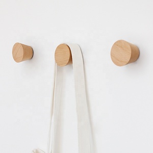 <span class=keywords><strong>Naturel</strong></span> Mur Monté <span class=keywords><strong>En</strong></span> <span class=keywords><strong>Bois</strong></span> Massif Crochets Mur Cintre Patères - Product Image 3