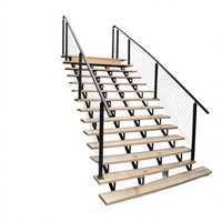 Système de garde-corps mural en câble d'acier inoxydable DF moderne pour extérieur, protection UV, pour balcon et escalier, installation DIY