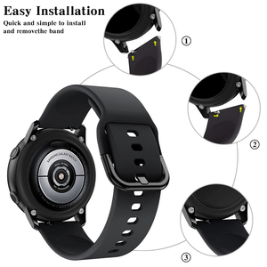 Bracelet de montre en silicone respirant de 20 mm pour Samsung Galaxy Watch 7/6/5/4, bracelet de montre de 22 mm pour Amazfit Active <span class=keywords><strong>2</strong></span> pour <span class=keywords><strong>GT</strong></span> <span class=keywords><strong>2</strong></span> 42 mm - Product Image 4