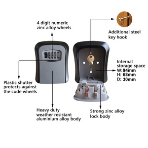 Caja de Seguridad para Llaves con Cerradura de Combinación de 4 Dígitos, Resistente a la Intemperie, con Capacidad para Guardar hasta 5 Llaves - Product Image 6